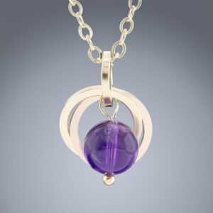 Shop Iowa Dark Purple Genuine 8MM Amethyst Gemstone Pendant Necklace in 14K Yellow and Rose Gold Fill Dark Purple Genuine 8MM Amethyst Gemstone Pendant Necklace in 14K Yellow and Rose Gold Fill
