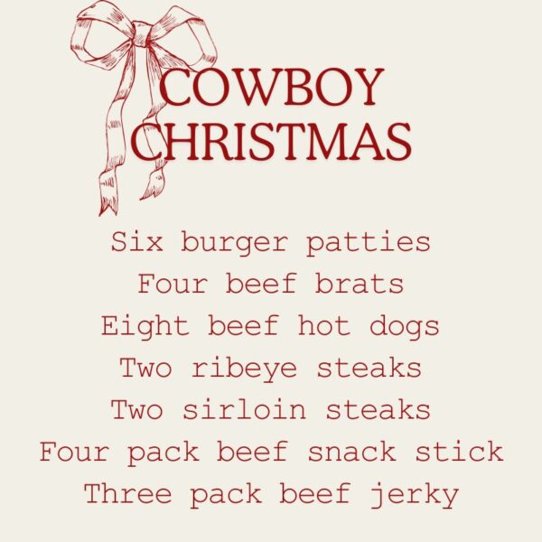 Grass Fed Beef Cowboy Christmas