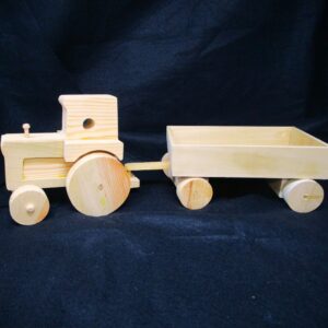 Wooden Toy -Tractor and Wagon by Woodworker Ray Agnew