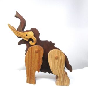 Wooden Toy – Woolly Mammoth by Woodworker Ray Agnew