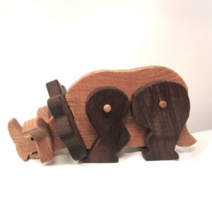 Wooden Toy – Triceratops by Woodworker Ray Agnew