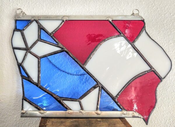 Stained Glass Iowa -Flag