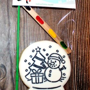Paint-Your-Own Snow Globe Cookie – Snowman