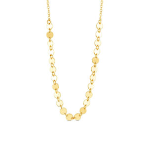 Gold-plated Sterling Silver Linked Disc Necklace