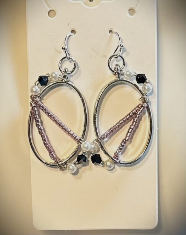 Silver Ovals with Accent Beads