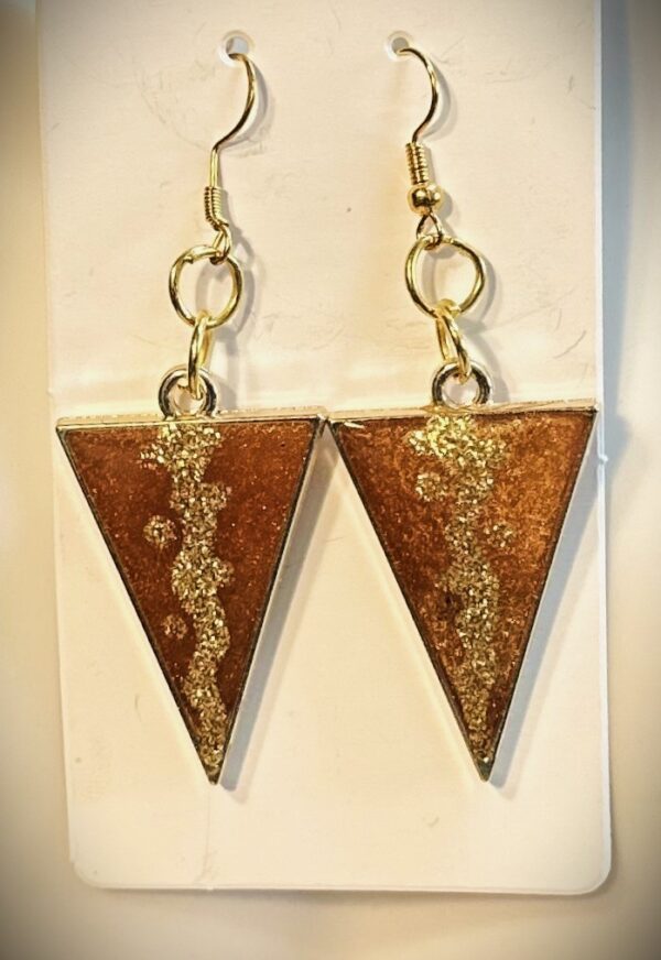 Golden Bronze Drop Earrings