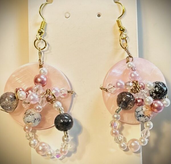 Pink Shells with Pearls and Beads