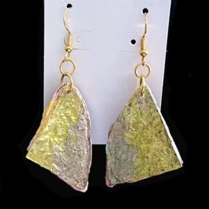 Gold and Silver Recycled CD Earrings
