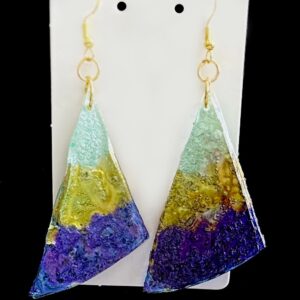 Multi-Colored Recycled CD Earrings