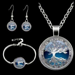 Tree of Life 4 Piece Set in Blue