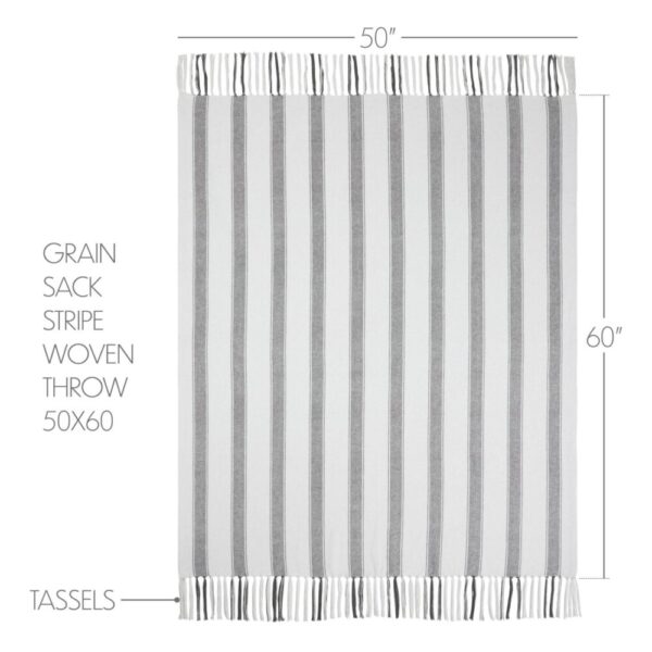 Grace Grain Sack Stripe Woven Throw 50×60