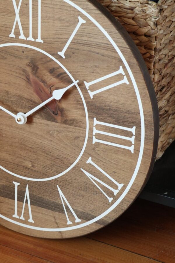 18″ Large Distressed Wall Clock, Stained clock, Oversized clock (in stock)