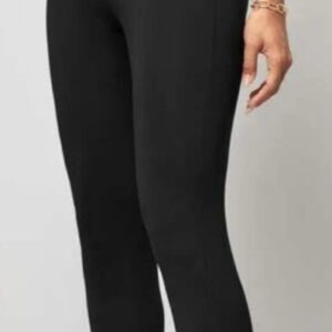 Side Zip Full Length Leggings – Black