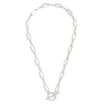 Paper Clip Chain Necklace – Silver