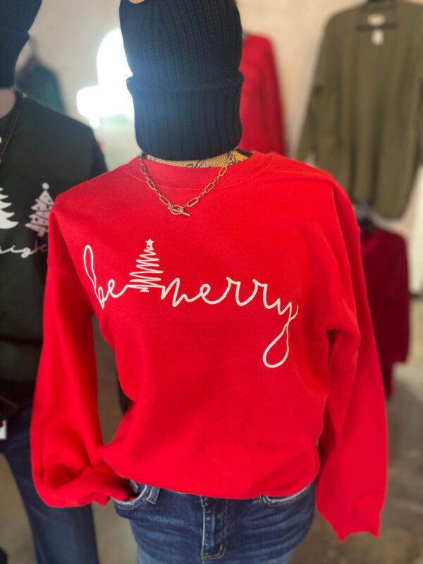 Be Merry Sweatshirt – Red