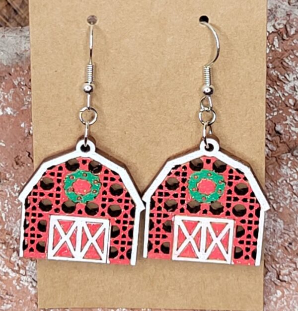 Christmas Barn Earrings