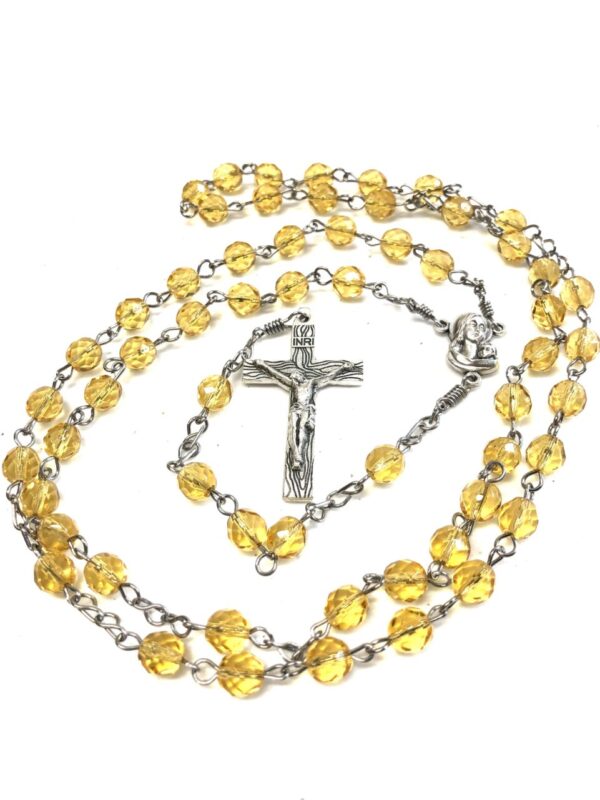 Handmade Topaz Rosary Catholic Gift