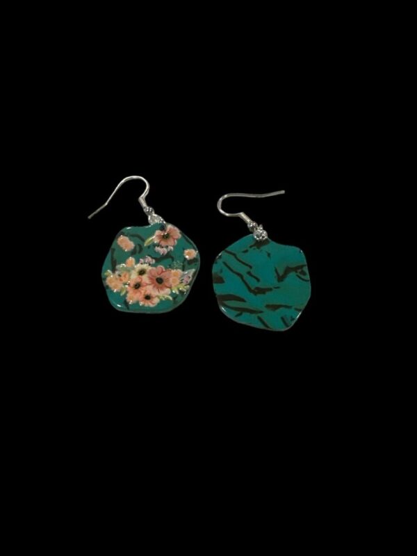 Bouquet of Flowers Hand Painted Inspired Earrings
