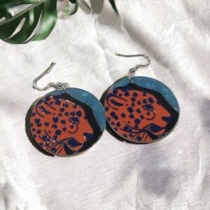 Leopard Hand Painted Inspired Earrings