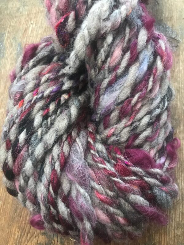 Roly Poly – handspun two ply yarn, 56 yards