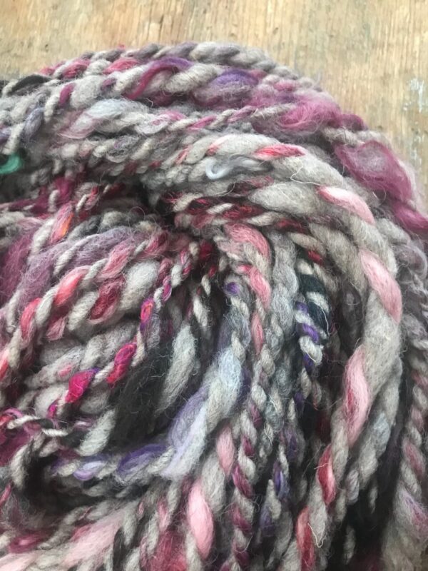 Roly Poly – handspun two ply yarn, 56 yards