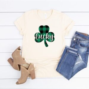 Buffalo Plaid Lucky Shamrock Shirt