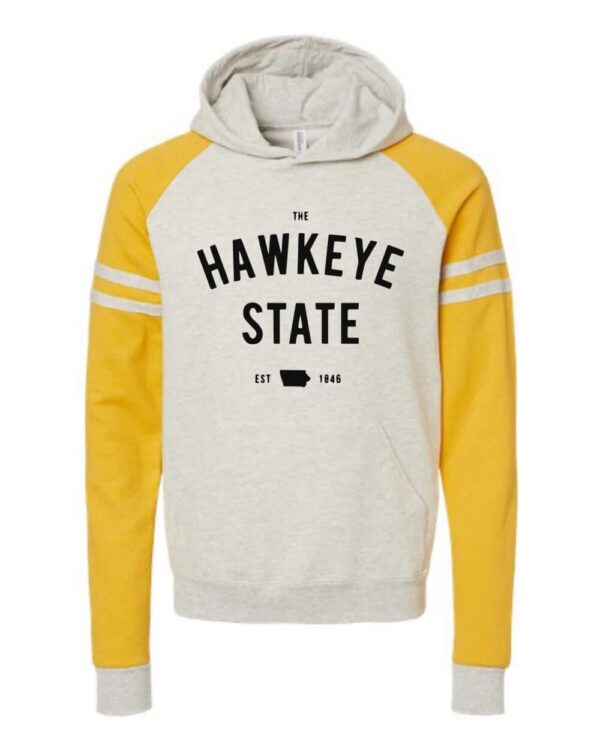 Hawkeye State Stripe Sleeve Hoodie