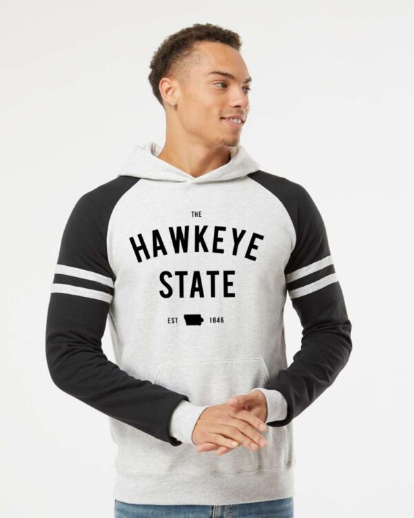Hawkeye State Stripe Sleeve Hoodie