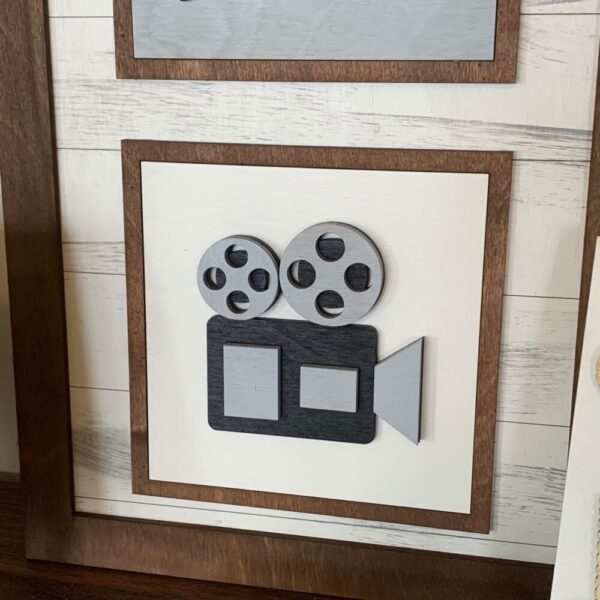 Retro Movie Theater Interchangeable Signs – Laser Cut Wood Painted