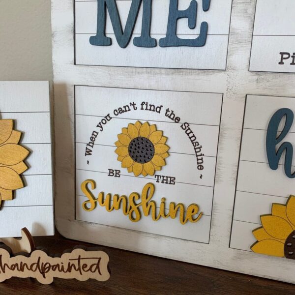 Sunflowers Interchangeable Signs – Laser Cut Wood Painted