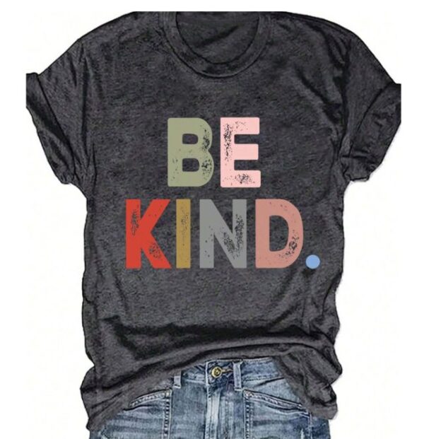 Be Kind Short Sleeve Tee Shirt – Heather Gray
