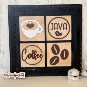 Coffee Leaning Ladder Interchangeable Signs