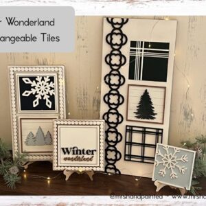 Winter Wonderland Leaning Ladder Interchangeable Sign Tiles