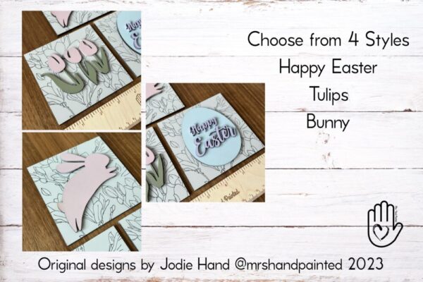 Boho Easter Interchangeable Signs – Laser Cut Wood Painted