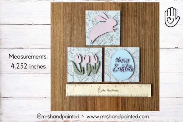 Boho Easter Interchangeable Signs – Laser Cut Wood Painted