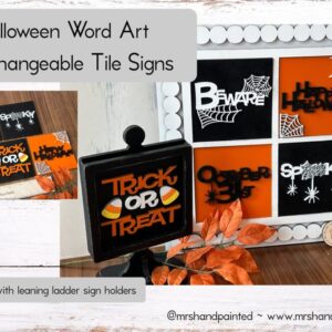 Halloween Word Art Interchangeable Signs – Laser Cut Wood Painted