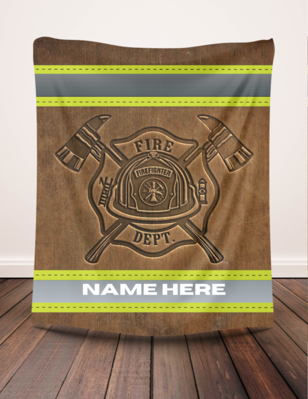 Personalized Firefighter Blanket