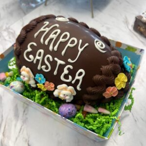 Large Hand-Decorated Treasure Easter Egg – Filled with a Chocolate Assortment and Easter Candy