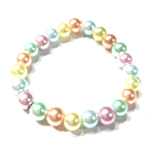 Handmade Multi Color Pastel Stretch Bracelet Women Gift Easter Spring