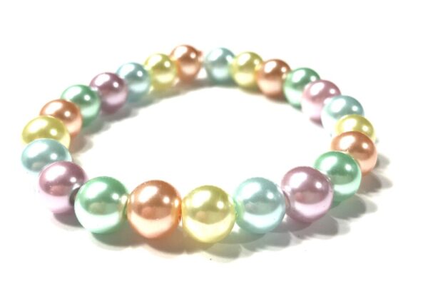 Handmade Multi Color Pastel Stretch Bracelet Women Gift Easter Spring