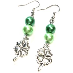 Handmade Green Shamrock Earrings Women St. Patrick’s Day Party Gift