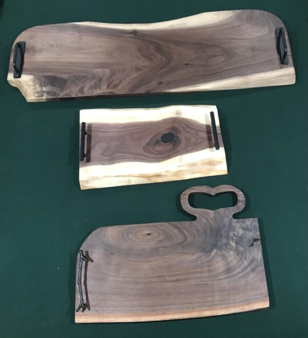 Charcuterie/Cheese Boards made of Black Walnut with Live Edge