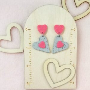 Granite Heart Earrings