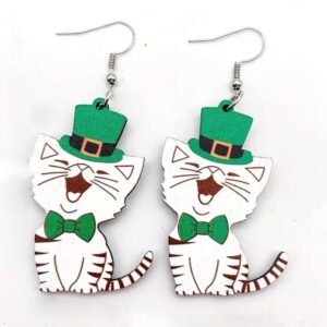 St. Patrick’s Day Cat Earrings
