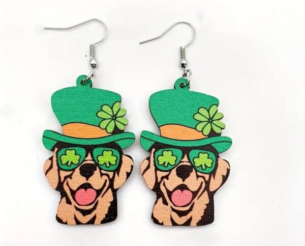 St. Patrick’s Day Dog Earrings