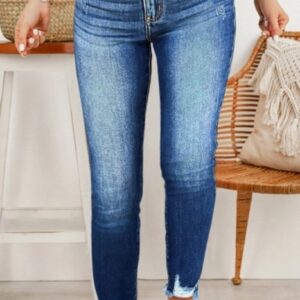 Raw Hem Ankle Length Skinny Jean
