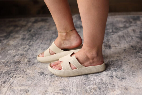 Beige H-Slide Waterproof Beach Sandals