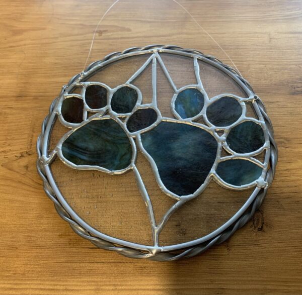 Stained Glass Paw Print