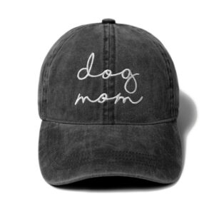 Dog Mom Baseball Cap – Black