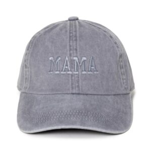 MAMA Embroidered Baseball Cap – Gray